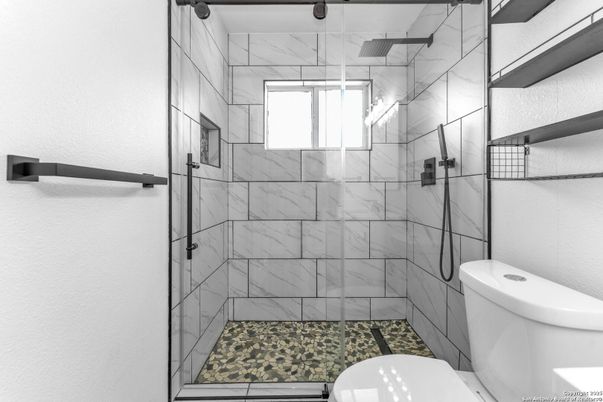 Bathroom, Glass Shower, Interior, Marble Walls