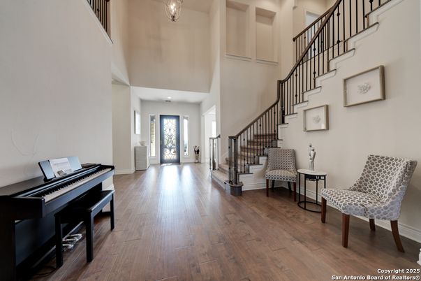 Interior, Pendant Lights, Piano, Wood Texture Flooring