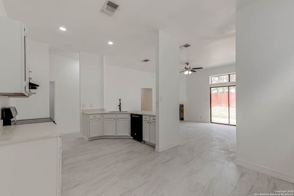 Interior, Kitchen, Marble, Recessed Lighting