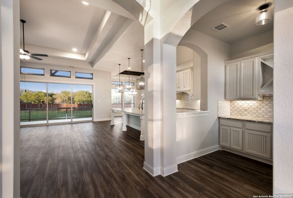 Interior, Pendant Lights, Recessed Lighting, Wood Texture Flooring