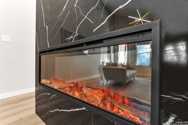 Fireplace, Interior, Wood Texture Flooring