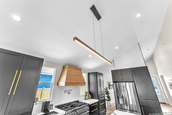 Interior, Kitchen, Pendant Lights, Recessed Lighting, Stainless Steel Appliances