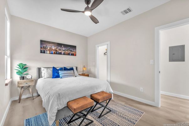 Bedroom, Interior, Wood Texture Flooring