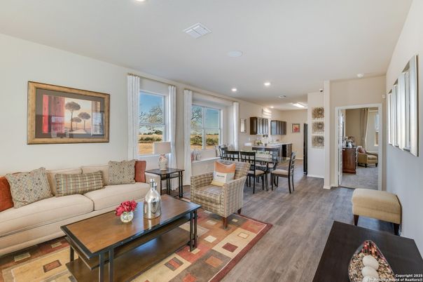 Dining room, Interior, Kitchen, Living room, Recessed Lighting