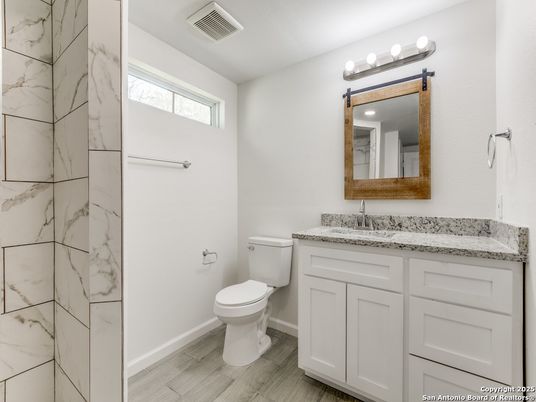 Bathroom, Interior, Marble Walls, Wood Texture Flooring