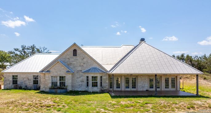 Backyard, Exterior, Facade, Brick Traditional