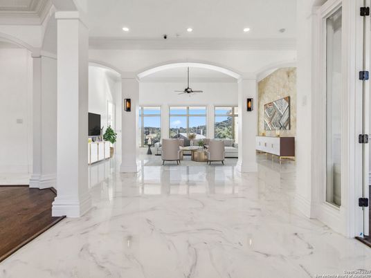 Interior, Living room, Marble, Recessed Lighting