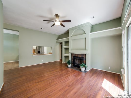 Empty room, Fireplace, Interior, Wood Texture Flooring