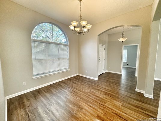 Chandelier, Empty room, Interior, Pendant Lights, Wood Texture Flooring