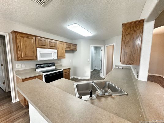 Interior, Kitchen, Wood Texture Flooring