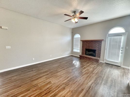 Empty room, Fireplace, Interior, Wood Texture Flooring