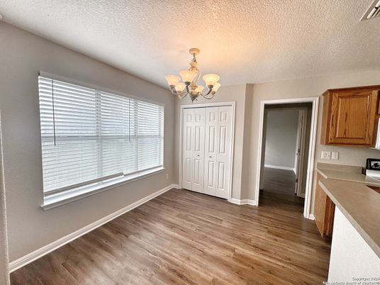 Chandelier, Empty room, Interior, Wood Texture Flooring