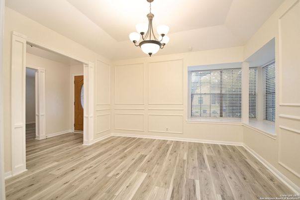 Chandelier, Empty room, Interior, Wood Texture Flooring