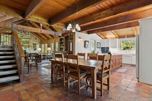 Dining room, Interior, Wooden Beams, Wooden Ceilings