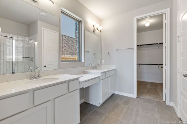 Bathroom, Dual Sink Vanities, Glass Shower, Interior