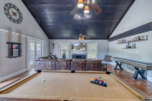 Billiard Table, Game Room, Interior, Living room, Wooden Ceilings
