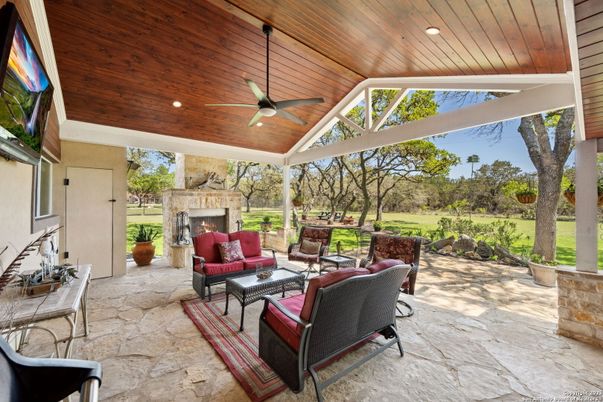 Backyard, Exterior, Fireplace