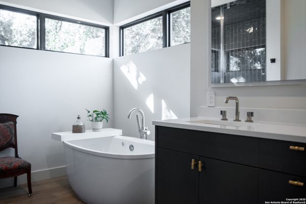 Bathroom, Interior, Wood Texture Flooring