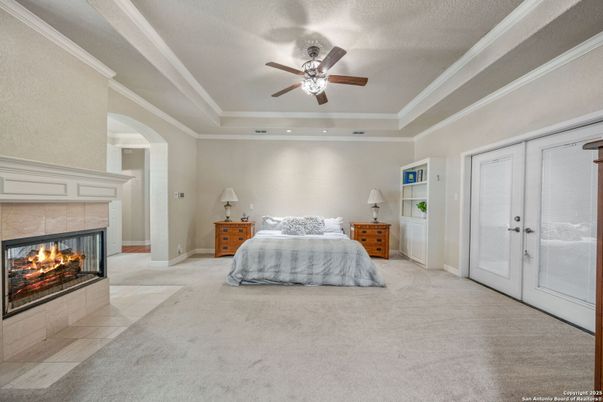 Bedroom, Fireplace, Interior, Recessed Lighting