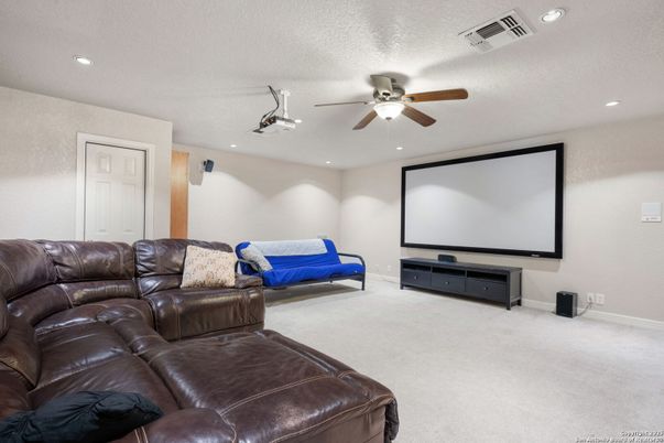 Interior, Projection Screen, Recessed Lighting, Theatre Room