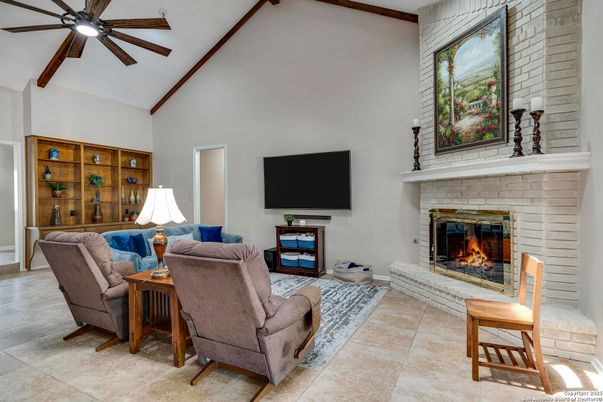 Fireplace, Interior, Living room, Stone Walls