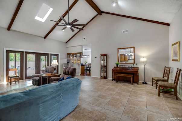 Interior, Living room, Piano, Wooden Beams