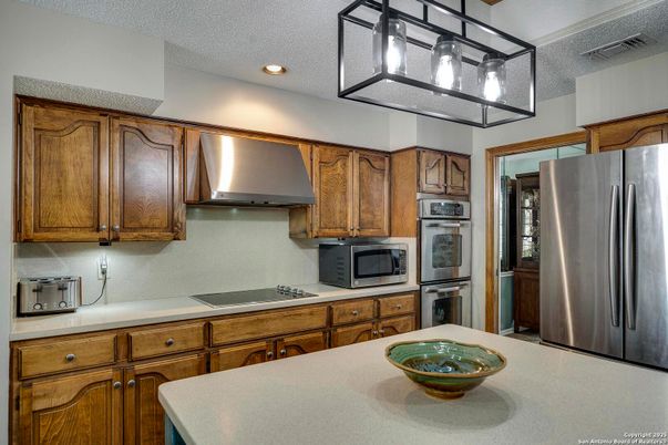 Interior, Kitchen, Pendant Lights, Recessed Lighting, Stainless Steel Appliances