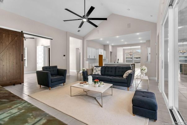 Interior, Kitchen, Living room, Recessed Lighting
