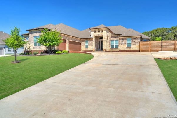 Attached, Backyard, Exterior, Facade, Brick Facade, French Provincial