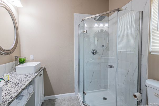 Bathroom, Glass Shower, Interior, Marble Walls