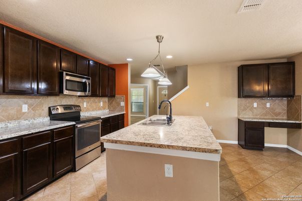 Interior, Kitchen, Pendant Lights, Recessed Lighting, Stainless Steel Appliances
