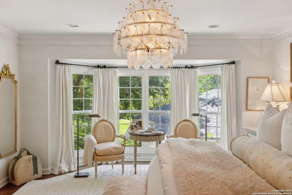 Bedroom, Chandelier, Interior