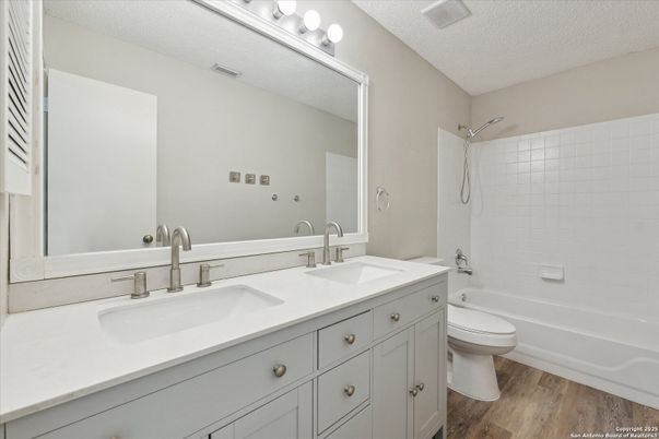Bathroom, Dual Sink Vanities, Interior, Wood Texture Flooring
