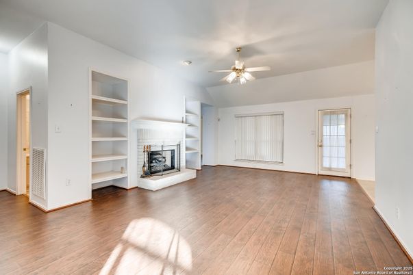 Empty room, Fireplace, Interior, Wood Texture Flooring