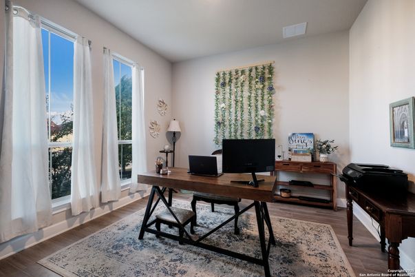 Home Office, Interior, Wood Texture Flooring