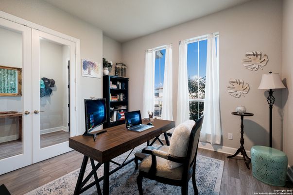Home Office, Interior, Wood Texture Flooring