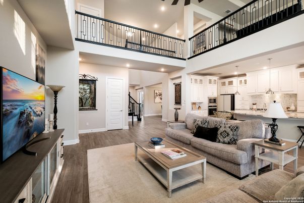 Interior, Kitchen, Living room, Pendant Lights, Recessed Lighting, Wood Texture Flooring