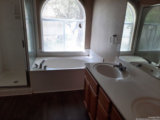 Bathroom, Dual Sink Vanities, Interior, Wood Texture Flooring