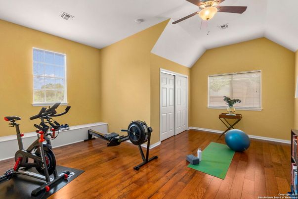 Fitness Equipment, Interior, Wood Texture Flooring