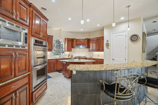 Interior, Kitchen, Pendant Lights, Recessed Lighting, Stainless Steel Appliances