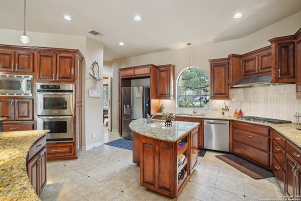 Interior, Kitchen, Pendant Lights, Recessed Lighting, Stainless Steel Appliances
