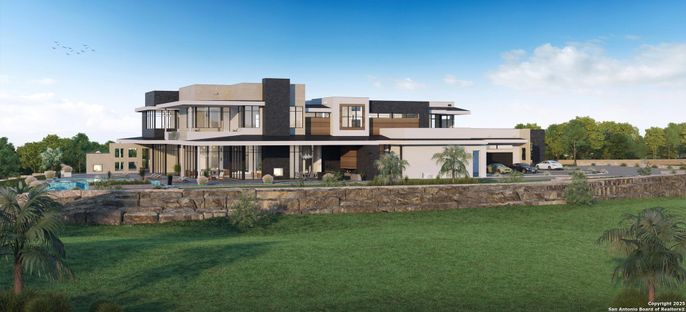 Backyard, Exterior, Facade, Pool, Modern