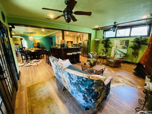 Dining room, Interior, Kitchen, Living room, Pendant Lights, Recessed Lighting, Wood Texture Flooring