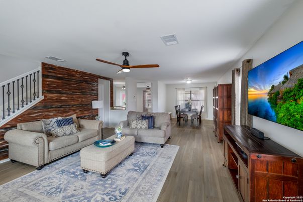 Dining room, Interior, Living room, Stone Walls, Wood Texture Flooring, Wooden Walls
