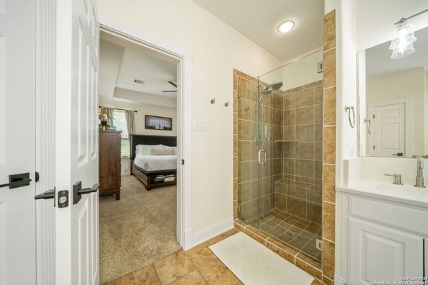 Bathroom, Bedroom, Glass Shower, Interior, Recessed Lighting