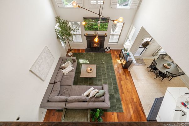 Fireplace, Interior, Living room, Pendant Lights
