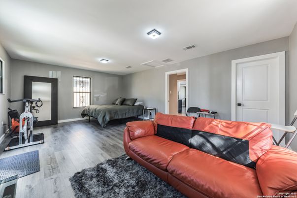 Bedroom, Fitness Equipment, Interior, Wood Texture Flooring