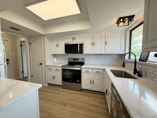 Interior, Kitchen, Wood Texture Flooring