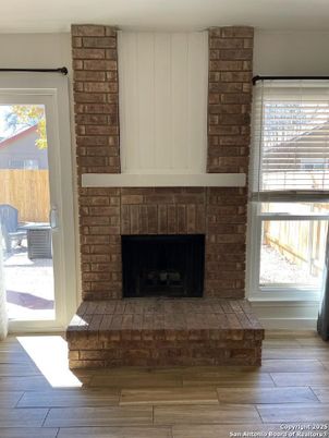 Fireplace, Interior, Wood Texture Flooring