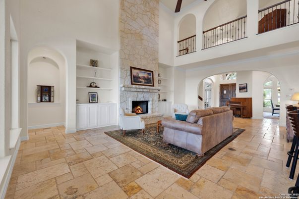Fireplace, Interior, Living room, Piano
